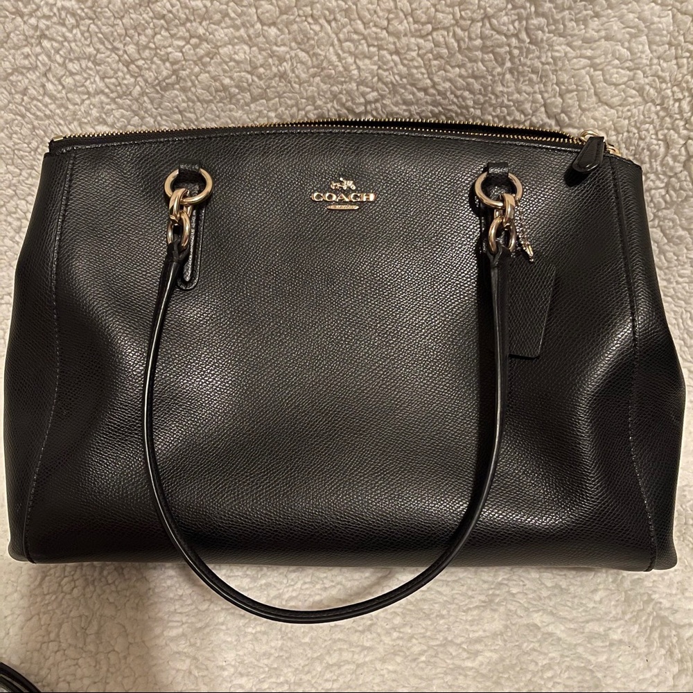 Coach Black Leather Shoulder Bag